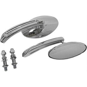 HARDDRIVE Mirrors Chrome Oval Chrome