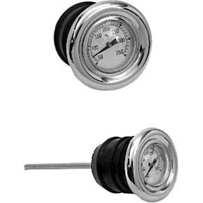 HARDDRIVE Oil Dip Stick W/temp. Gauge White Most Softail '00-17