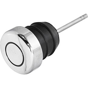 HARDDRIVE Oil Tank Rubber Filler Plug Chrome Short Dipstick 2.5"