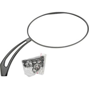 HARDDRIVE Oval Arrow Mirror Black