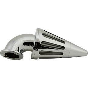 HARDDRIVE Ram Air Filter Coned Chrome 4.5"x12"