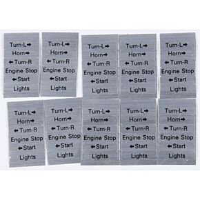 HARDDRIVE Replacement Decals For 72-81 Style Hand Controls 10pk