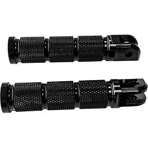 HARDDRIVE Rider Footpegs Retro Black 2018-up Softail Models