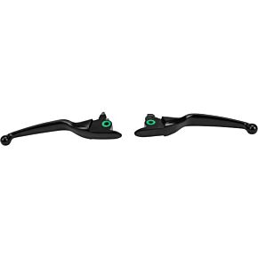 HARDDRIVE Smooth Black Lever Set Flt 17-20 Except Tri Glide