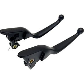 HARDDRIVE Smooth Lever Set Black Flt `21-up Cbl Clutch