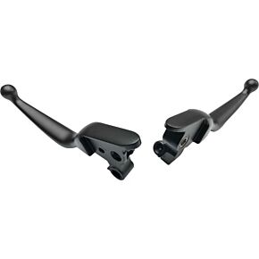 HARDDRIVE Smooth Lever Set Blk Touring 08-13 W/cable Clutch