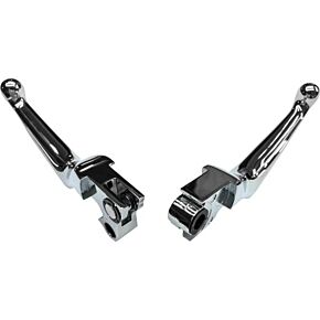 HARDDRIVE Smooth Lever Set Chrome Bt 07-up Except Flt 08-up