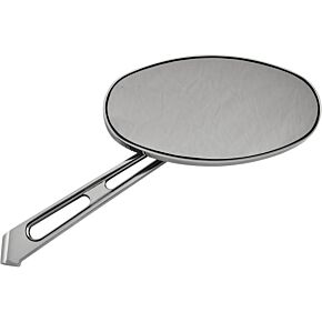 HARDDRIVE Smooth Oval Mirror Chrome Left 6"