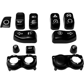 HARDDRIVE Switch Cap Kit Black `16-up Flht/fltr Exc Se Models