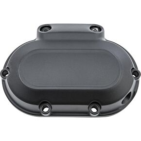 HARDDRIVE Trans Side Cover Flat Black 6 Twin Cam 07-17 & Dyna 06