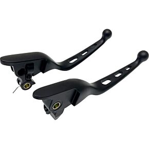 HARDDRIVE Tri-hole Lever Set Black Flt `21-up Cbl Clutch