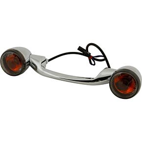 HARDDRIVE Turnsignal Light Bar Chrome W/smoke Lenses