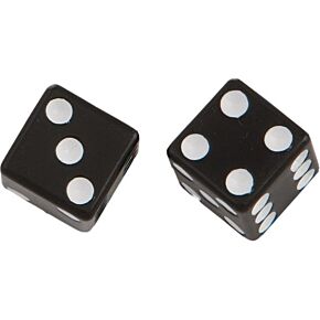 HARDDRIVE Valve Stem Caps Black Dice Pr