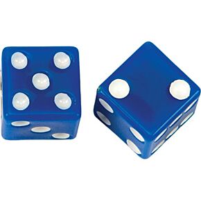 HARDDRIVE Valve Stem Caps Blue Dice Pr