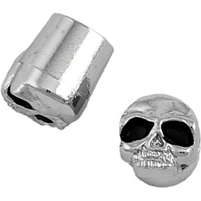 HARDDRIVE Valve Stem Caps Metal Stem Chrome Skull Pr