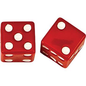 HARDDRIVE Valve Stem Caps Red Dice Pr