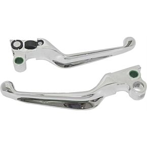 HARDDRIVE Wide Blade Lever Set Chrome 82-95
