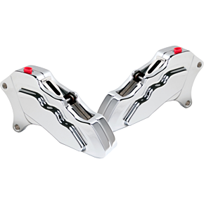 HAWG HALTERS INC 6 Pist Front Dual Caliper Kit Chrome 00-up W/ 11.5" Rotor