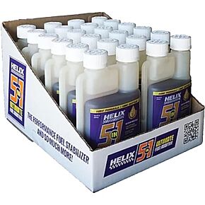 HELIX 5 In 1 Fuel Additive 1 - 12 Pack Of 8 Oz. Bottles