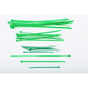 HELIX Assorted Cable Ties Green 30/pk