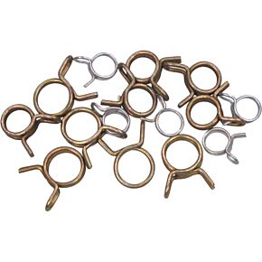 HELIX Wire Hose Clamps 15/pk Self Tensioning Assorted Size