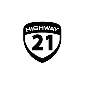 HIGHWAY 21 Shield Die Cut Sticker 3.75" X 4.125" 50pks
