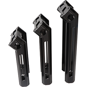 HOFMANN DESIGNS H/d Billet Risers 8" Black Kickback