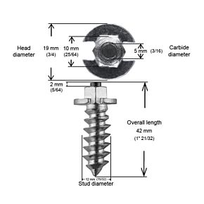 IGRIP 1 9/16"-40mm Shoulder Studs Qty 1000