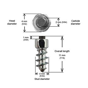 IGRIP 11mm Standard Screw Studs Qty 150