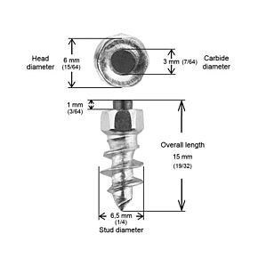 IGRIP 15mm Standard Screw Studs Qty 100
