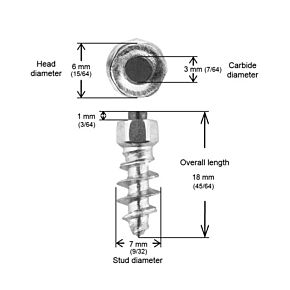 IGRIP 18mm Standard Screw Studs Qty 150