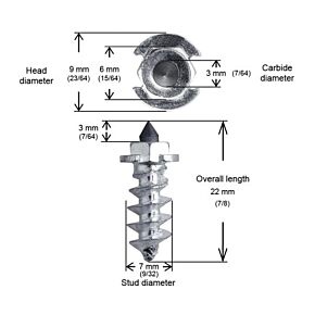 IGRIP 3/4"-18mm Shoulder Screw Studs Qty 200