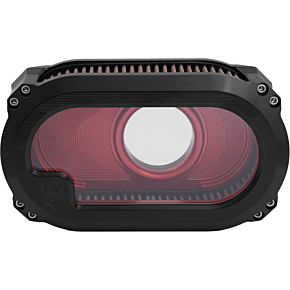 KENS FACTORY Nxt Lvl M8 Air Cleaner W/glass Black W/red