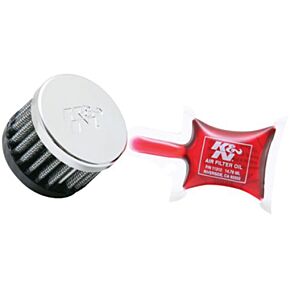 K&N Crankcase Vent Air Filter Direct Mount Chrome Top