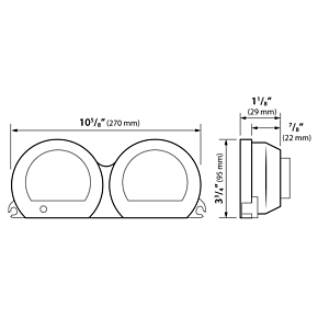 KOSO 4 Piece Blue Led Gauges `14-22 Flht Flhx Fltr