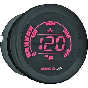KOSO Hd-02t 2'' Oil Temp Gauge Black Bezel