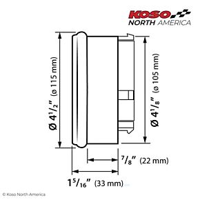 KOSO Multifunction 4.5" Gauge Hd-05