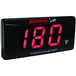 KOSO Super Slim Temperature Gauge Red Display