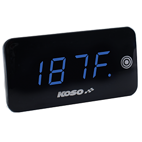 KOSO Super Slim Touch Screen Volt & Temp Gauge Blue Display