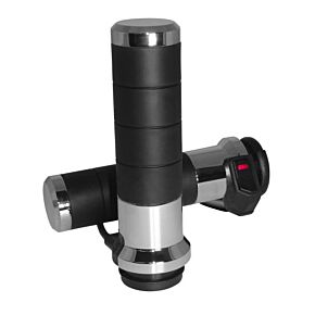 KOSO Titan-x Heated Grips Chrome Electric Throttle