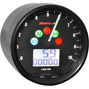 KOSO Tnt-02 Speedometer Tachometer Combo Black