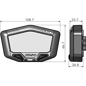 KOSO X-2 Boost Gauge W/ Air/fuel Ratio And Temperature