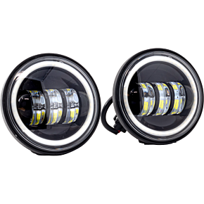 LETRIC LIGHTING CO 4.5" Led Passing Lights Halo Black