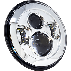 LETRIC LIGHTING CO 7" Headlight Chrome W/ Mnt Adapter
