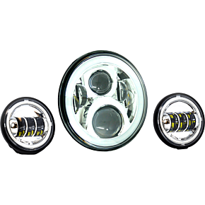 LETRIC LIGHTING CO 7" Led Hdlgt Kit Chr Halo W/ Mnt Adapter