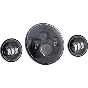 LETRIC LIGHTING CO 7" Led Hdlgt Pass Lamp Kit Blk W/ Mnt Adapter