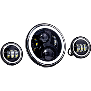 LETRIC LIGHTING CO 7" Led Hdlgt W/ Pass Blk Halo Indian