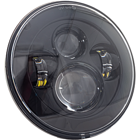 LETRIC LIGHTING CO 7" Led Headlight Black Indian