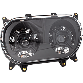 LETRIC LIGHTING CO Led Double Barrel Blk/chr Fltr `15-up