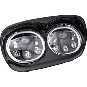 LETRIC LIGHTING CO Led Headlight Blk/blk Halo Fltr `98-13